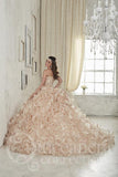 Beautiful quinceanera, sweet 16, engagement ball gown dress designed by House of Wu
