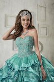 Quinceanera, sweet 16 strapless corsage ball gown dress by designer House Of Wu
