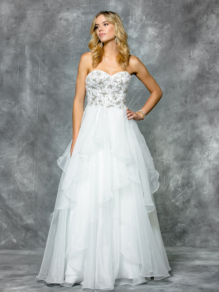 48''ORGANZA DRESS WITH SCARF