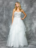 48''ORGANZA DRESS WITH SCARF