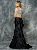48" TWO PIECES MIKADO DRESS