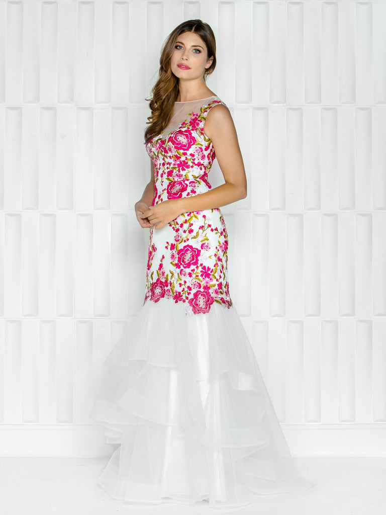 TRUMPET & MERMAID , LACE , MESH PROM DRESS
