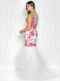 TRUMPET & MERMAID , LACE , MESH PROM DRESS