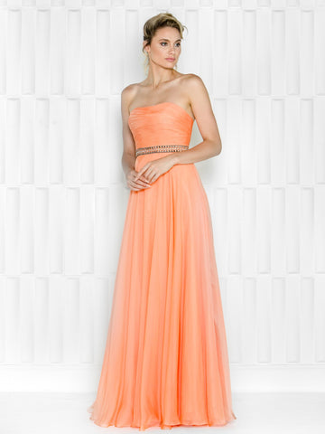 48''CHIFFON DRESS WITH SCARF