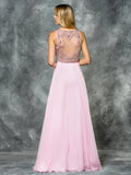 A-LINE , BEADING CHIFFON DRESS