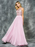 A-LINE , BEADING CHIFFON DRESS