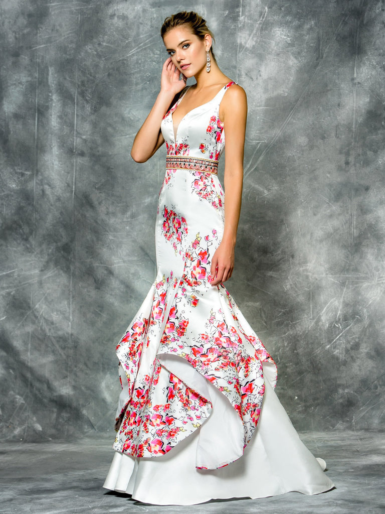 48" PRINT MIKADO DRESS