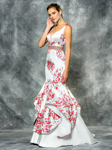 48" PRINT MIKADO DRESS