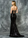 48" SEQUIN DRESS WITH SCARF
