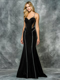 TRUMPET & MERMAID SPAGETTI STRAPS , FAILLE PROM DRESS
