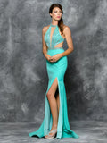 TRUMPET & MERMAID BEADING CREPE DRESS