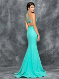 TRUMPET & MERMAID BEADING CREPE DRESS