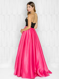 48" SATIN DRESS WITH SCARF