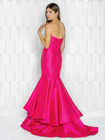 48"MIKADO DRESS WITH SCARF