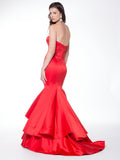 48''SATIN DRESS WITH SCARF