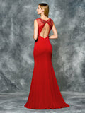 PROM LACE BEADED JERSEY TRUMPET & MERMAID DRESS