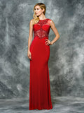 PROM LACE BEADED JERSEY TRUMPET & MERMAID DRESS