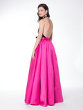 Two pieces sequin Pants with skirt prom gown