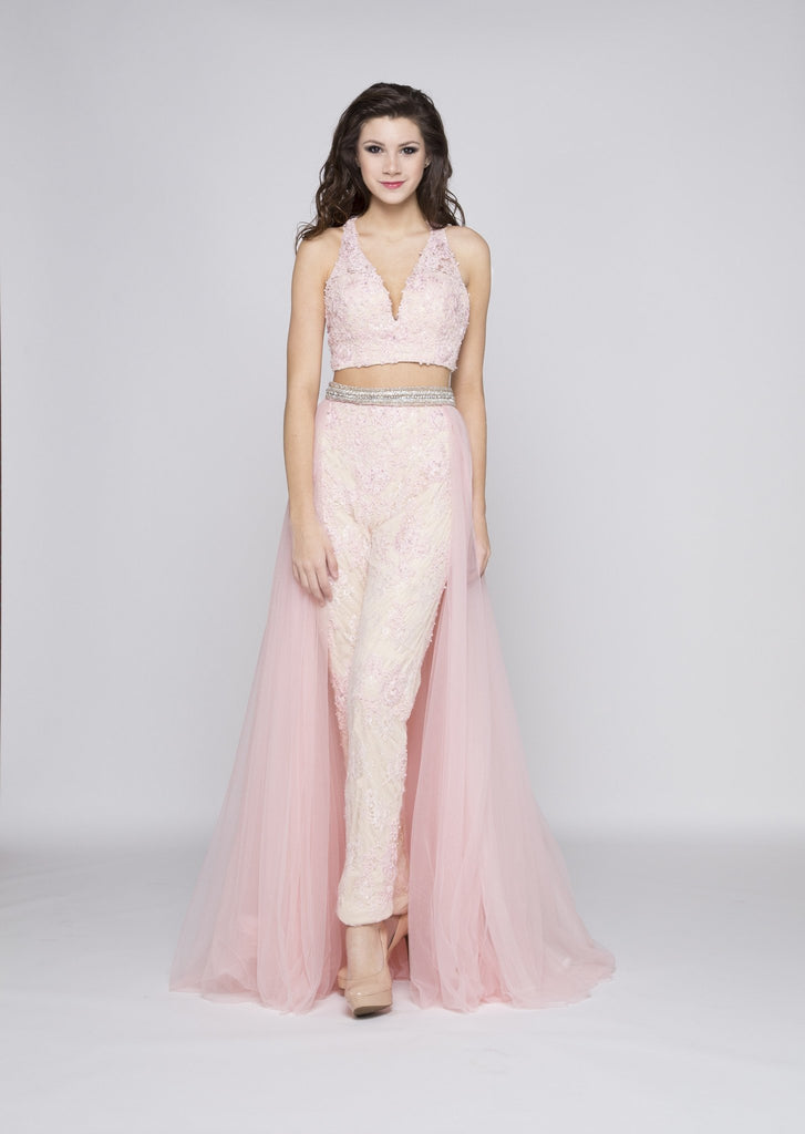 48''MESH&LACE DRESS WITH SCARF