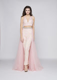 48''MESH&LACE DRESS WITH SCARF