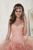 Beautiful quinceañera, sweet 16, engagement ball gown dress by designer House of Wu