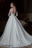 Ivory lace wedding dress ball gown A-Line