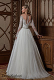 Ivory lace tulle rhinestones wedding dress ball gown A-Line mermaid trumpet