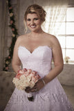 Lace Plus size wedding Dress lace A-Line ball gown