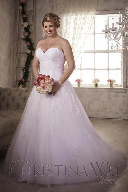Lace Plus size wedding Dress lace A-Line ball gown