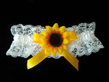 Wedding accessories 2 pcs garter sunflowers