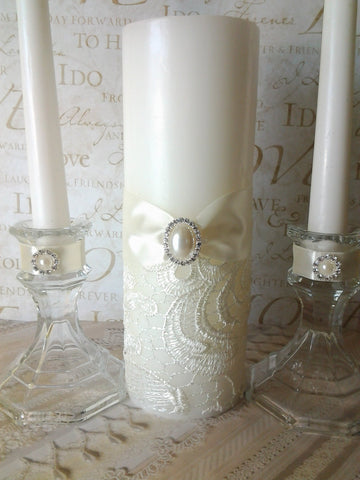 Wedding accessories unity candle set