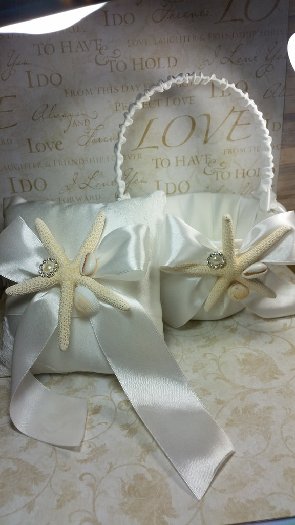Wedding accessories flower girl basket & ring bearer pillow