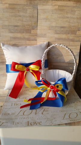 Wedding accessories flower girl basket & ring bearer pillow