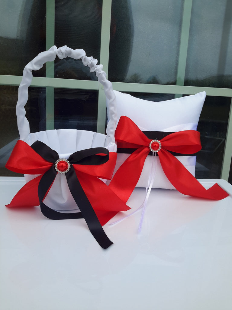 Wedding accessories flower girl basket & ring bearer pillow
