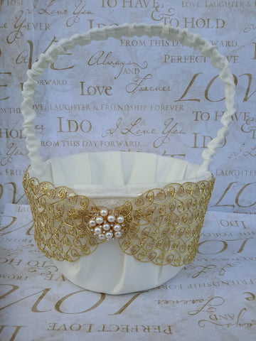 Wedding accessories flower girl basket