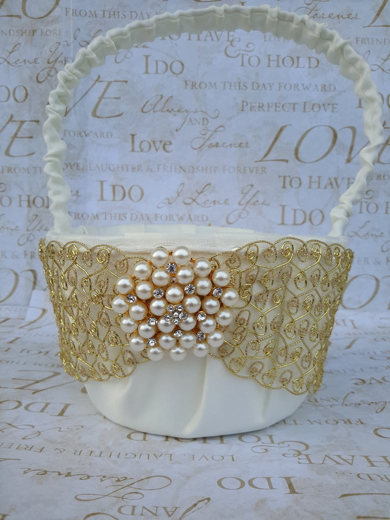 Wedding accessories flower girl basket