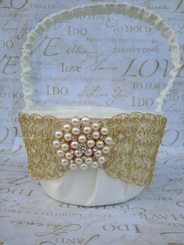 Wedding accessories flower girl basket