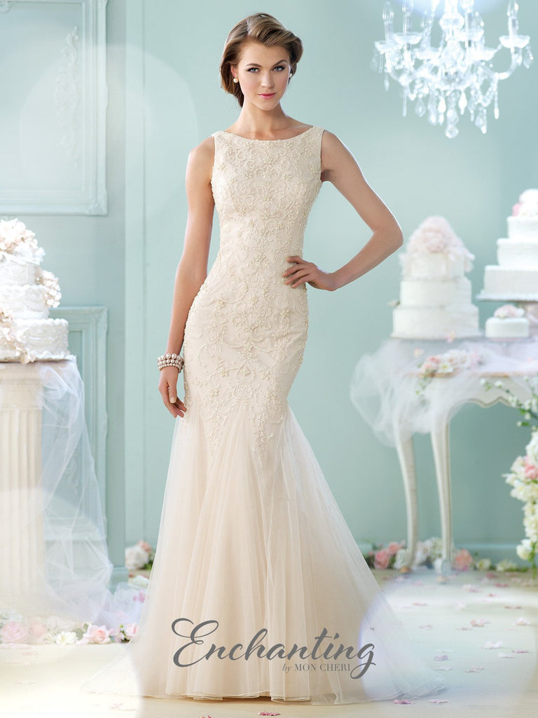 Designer lace chiffon satin tulle A-line ball gown wedding dress