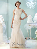 Designer lace chiffon satin tulle A-line ball gown wedding dress