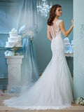 Designer lace chiffon satin tulle A-line ball gown wedding dress