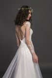 Designer Chic Nostalgia lace chiffon satin tulle A-line ball gown wedding dress