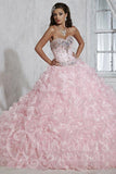 Quinceanera sweet 16 engagement ball gown dress pink