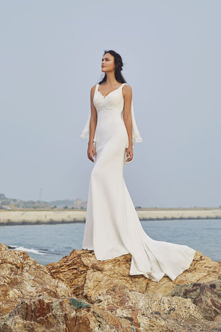 Chic Nostalgia lace chiffon satin tulle wedding dress