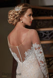 Ivory lace tulle rhinestones wedding dress ball gown A-Line mermaid trumpet