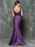 Mother Of The Bride Lace satin chiffon Long Dress.