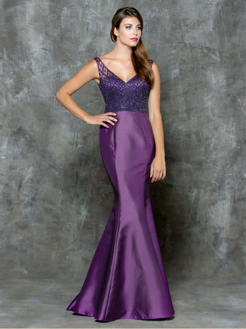 Mother Of The Bride Lace satin chiffon Long Dress.
