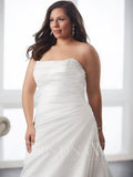 Satin size wedding dress A-Line ball gown