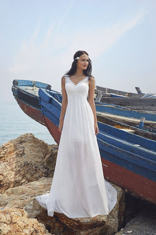Chic Nostalgia lace chiffon satin tulle A-line ball gown wedding dress
