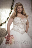 Lace Plus size wedding Dress lace ball gown