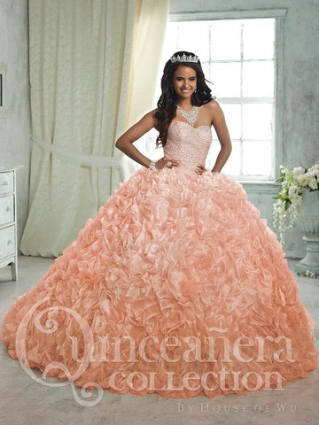 2017 Beautiful quinceanera, sweet 16, engagement two pieces ball gown dress by designer House of Wu